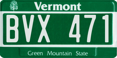 VT license plate BVX471