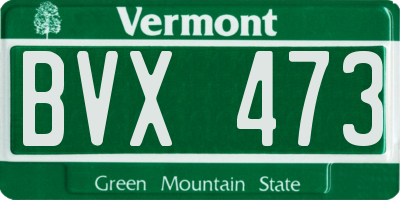 VT license plate BVX473