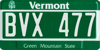 VT license plate BVX477