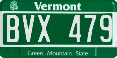 VT license plate BVX479