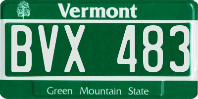 VT license plate BVX483
