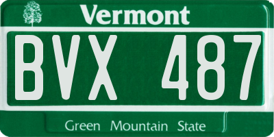 VT license plate BVX487