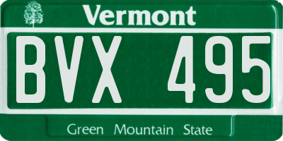 VT license plate BVX495