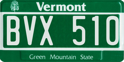 VT license plate BVX510