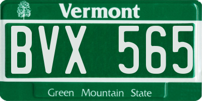 VT license plate BVX565