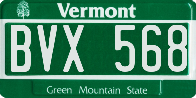 VT license plate BVX568