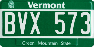 VT license plate BVX573