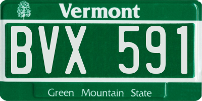 VT license plate BVX591