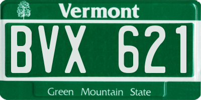 VT license plate BVX621