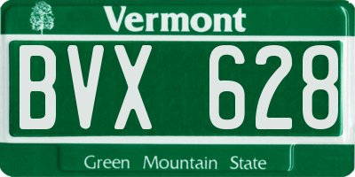 VT license plate BVX628