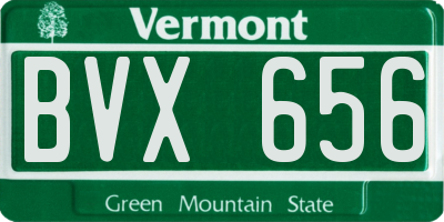 VT license plate BVX656