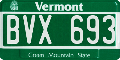 VT license plate BVX693
