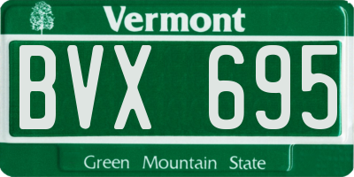 VT license plate BVX695