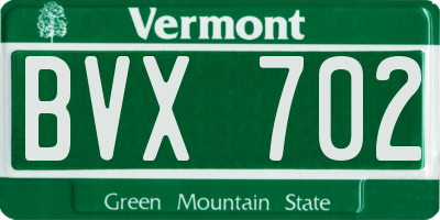 VT license plate BVX702