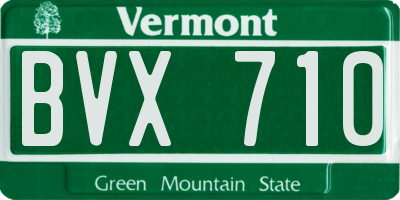 VT license plate BVX710