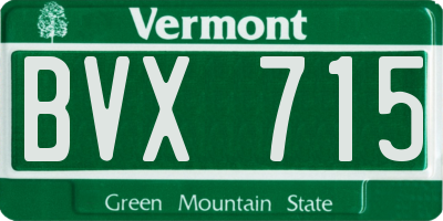 VT license plate BVX715