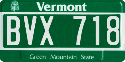 VT license plate BVX718