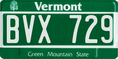 VT license plate BVX729