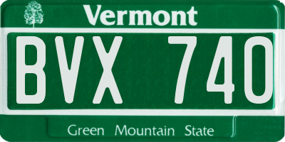 VT license plate BVX740