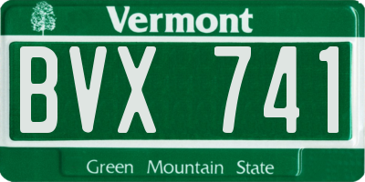 VT license plate BVX741
