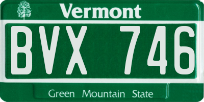 VT license plate BVX746