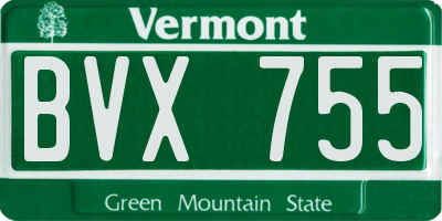 VT license plate BVX755