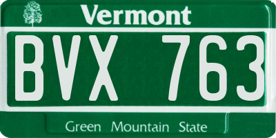 VT license plate BVX763