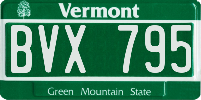 VT license plate BVX795