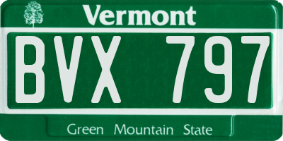 VT license plate BVX797