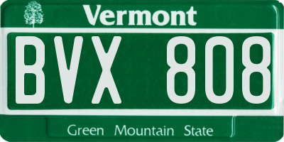 VT license plate BVX808