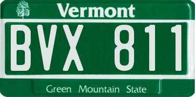 VT license plate BVX811