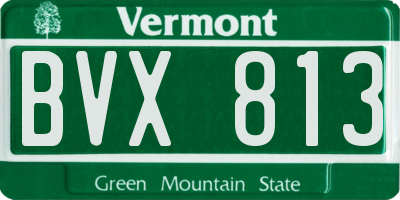 VT license plate BVX813