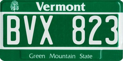 VT license plate BVX823