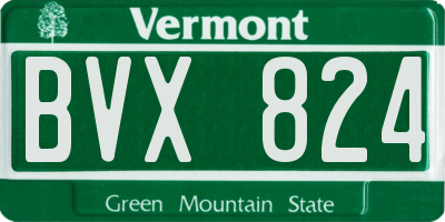 VT license plate BVX824