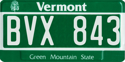 VT license plate BVX843