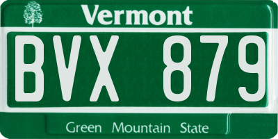 VT license plate BVX879
