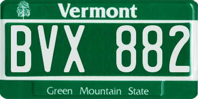 VT license plate BVX882
