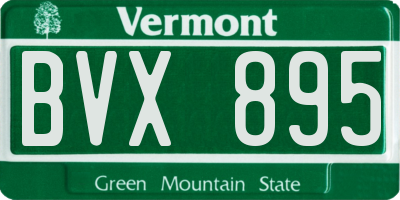 VT license plate BVX895