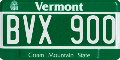 VT license plate BVX900