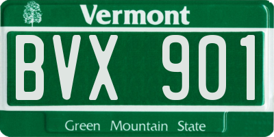 VT license plate BVX901