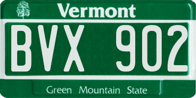 VT license plate BVX902