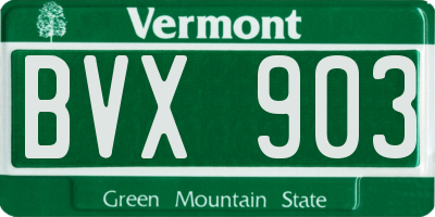 VT license plate BVX903