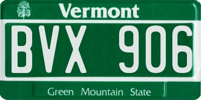 VT license plate BVX906