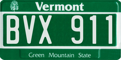 VT license plate BVX911