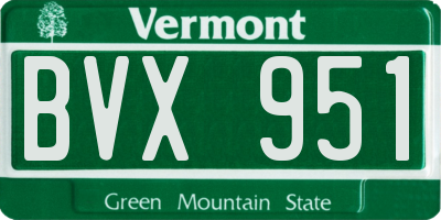 VT license plate BVX951