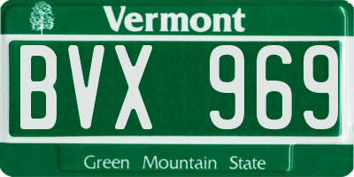 VT license plate BVX969