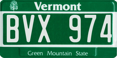 VT license plate BVX974