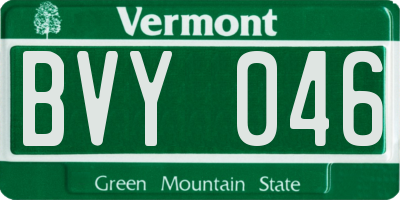 VT license plate BVY046
