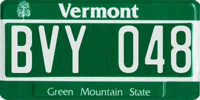 VT license plate BVY048