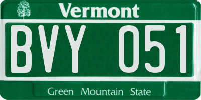 VT license plate BVY051